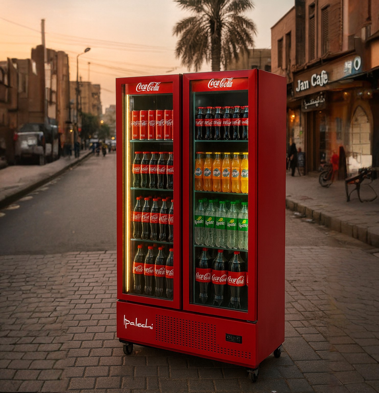 خرید یخچال دو درب ایستاده با درب‌های شیشه‌ای در اهواز