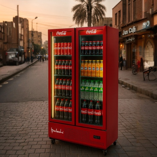 خرید یخچال دو درب ایستاده با درب‌های شیشه‌ای در اهواز